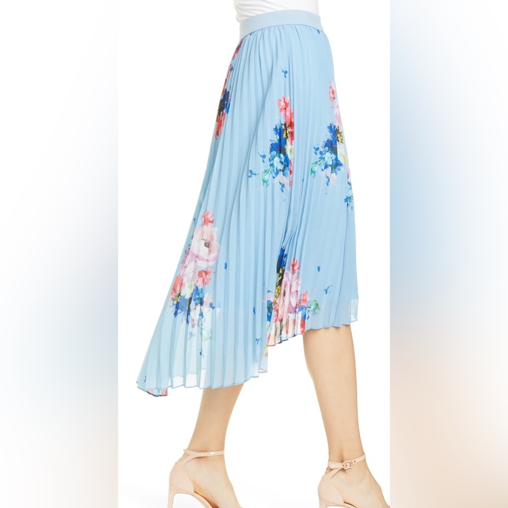 Ted Baker London Blue Floral Midi Skirt